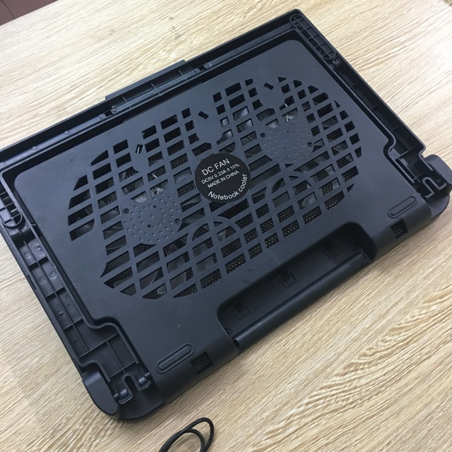 Đế quạt tản nhiệt cho laptop, 2 quạt, tạo nghiêng 45 độ