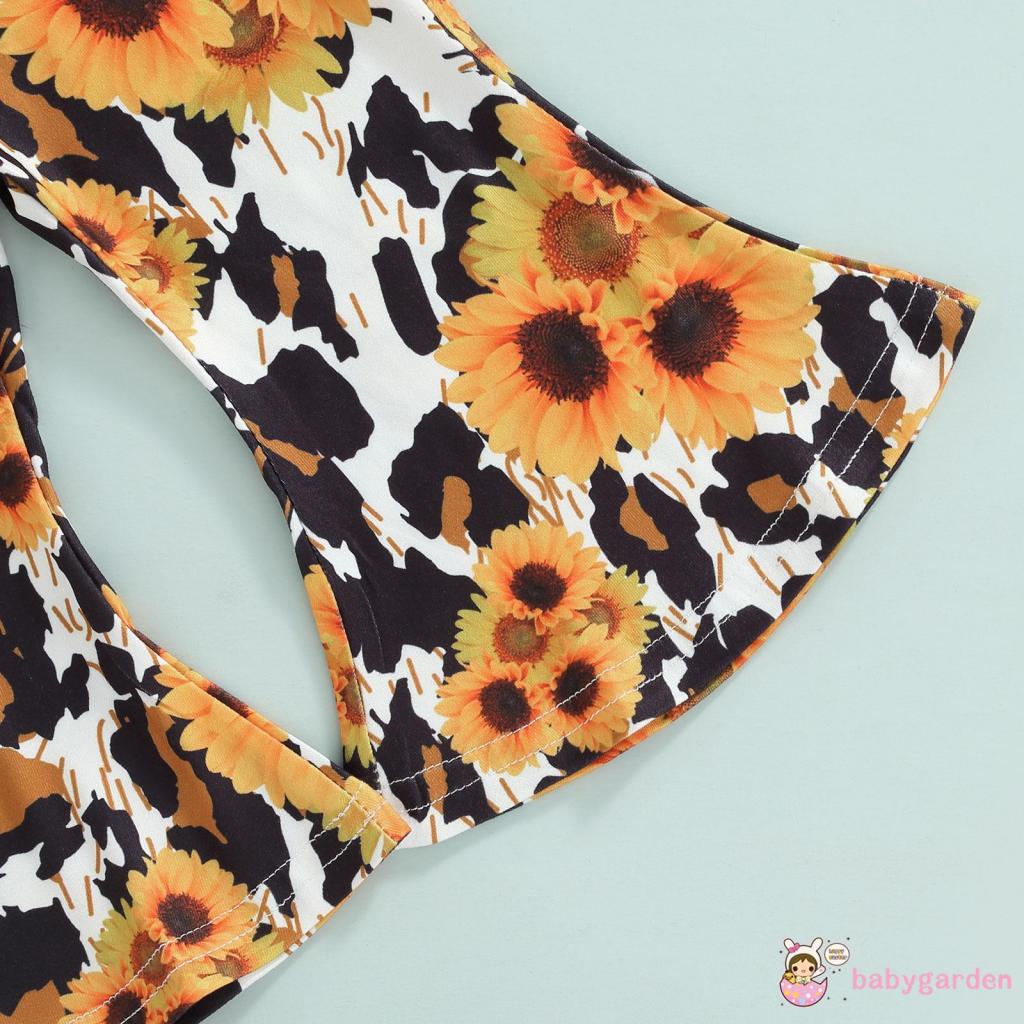 BABYGARDEN-0-18months Baby Girls Outfit, Sweet Style Letter Fly Sleeve Round Collar Jumpsuit + Leopard Print