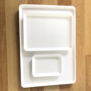 Khay Trắng nhựa trưng bày đẹp nhiều size | Khay đĩa nhựa.