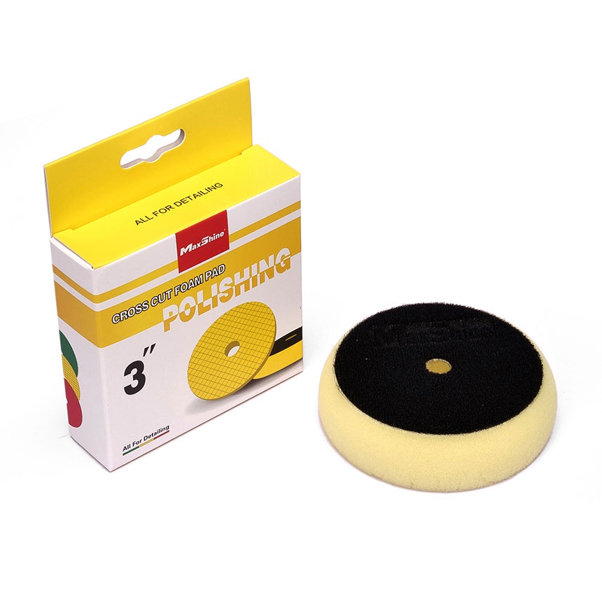 Phớt đánh bóng sơn xe 3 inch  MaxShine bước 1-2-3 đế dính, xốp bọt biển