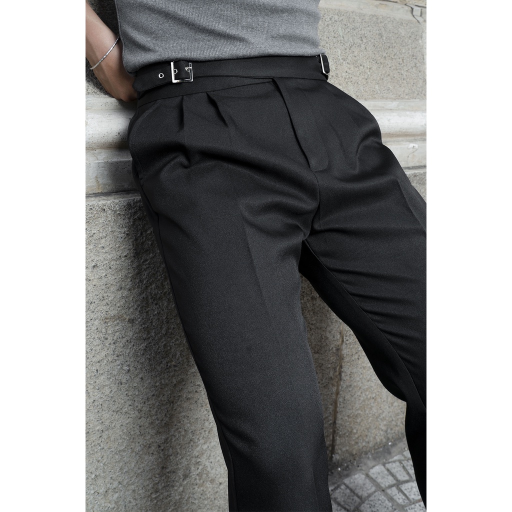 Quần Âu Cạp Cao Ống Suông Dây Kéo Hai Bên Vải Cotton Cao Cấp Thương Hiệu Mr Twins