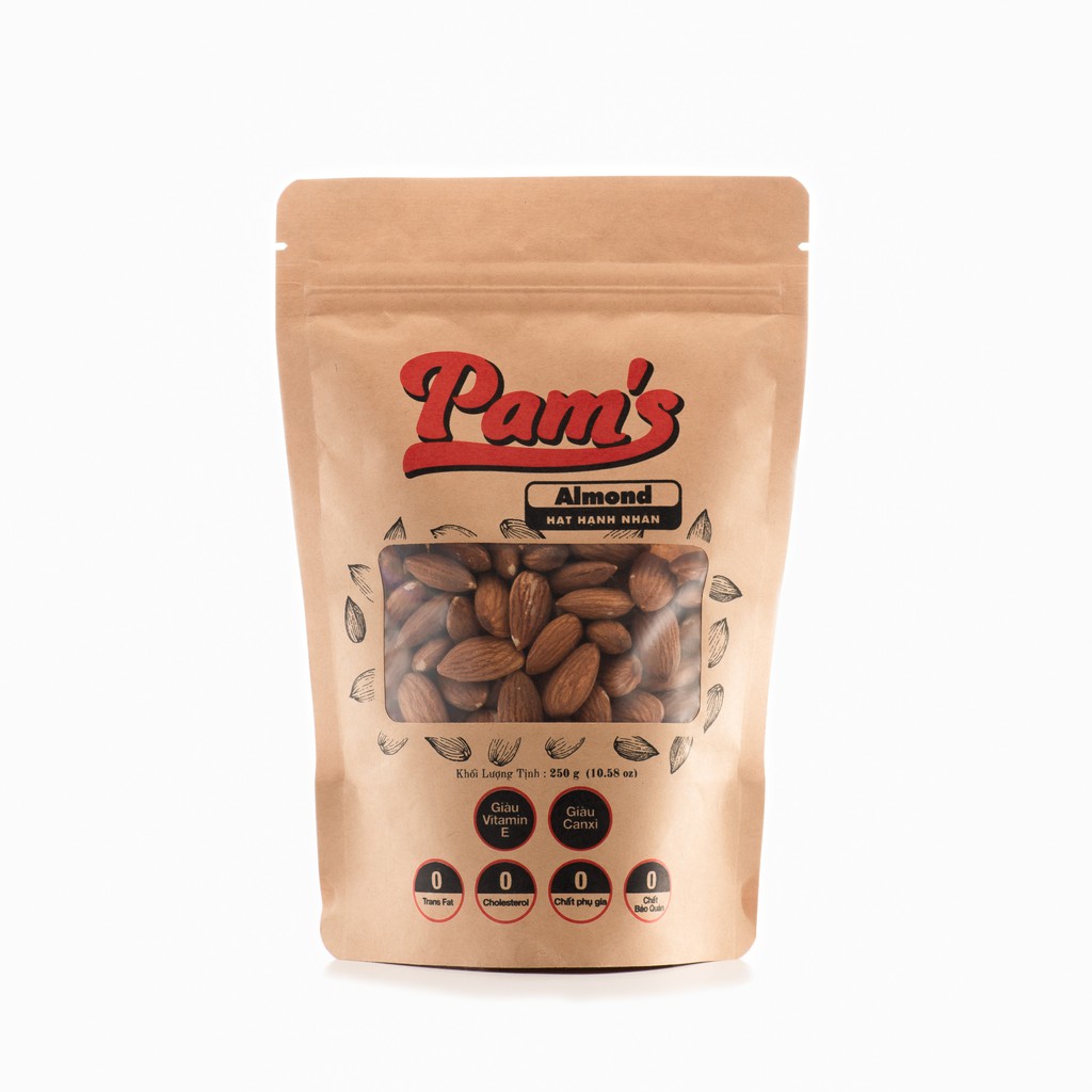 Hạt Hạnh nhân rang Pam's 250g
