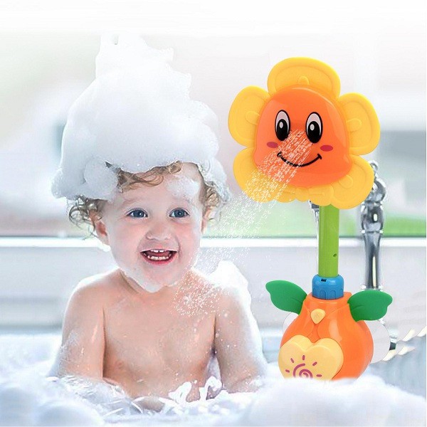 Đồ chơi cho bé tắm vòi sen hoa hướng dương phun xoay tự động CAYABE Umoo