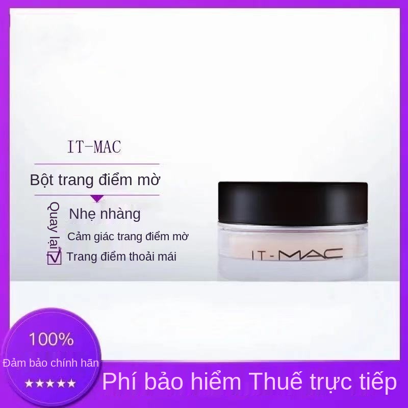 IT-MAC làm sáng da mịn không tì vết, bột lỏng thiết lập phấn phủ kiểm soát dầu tông màu Trang điểm mờ tự nhiên