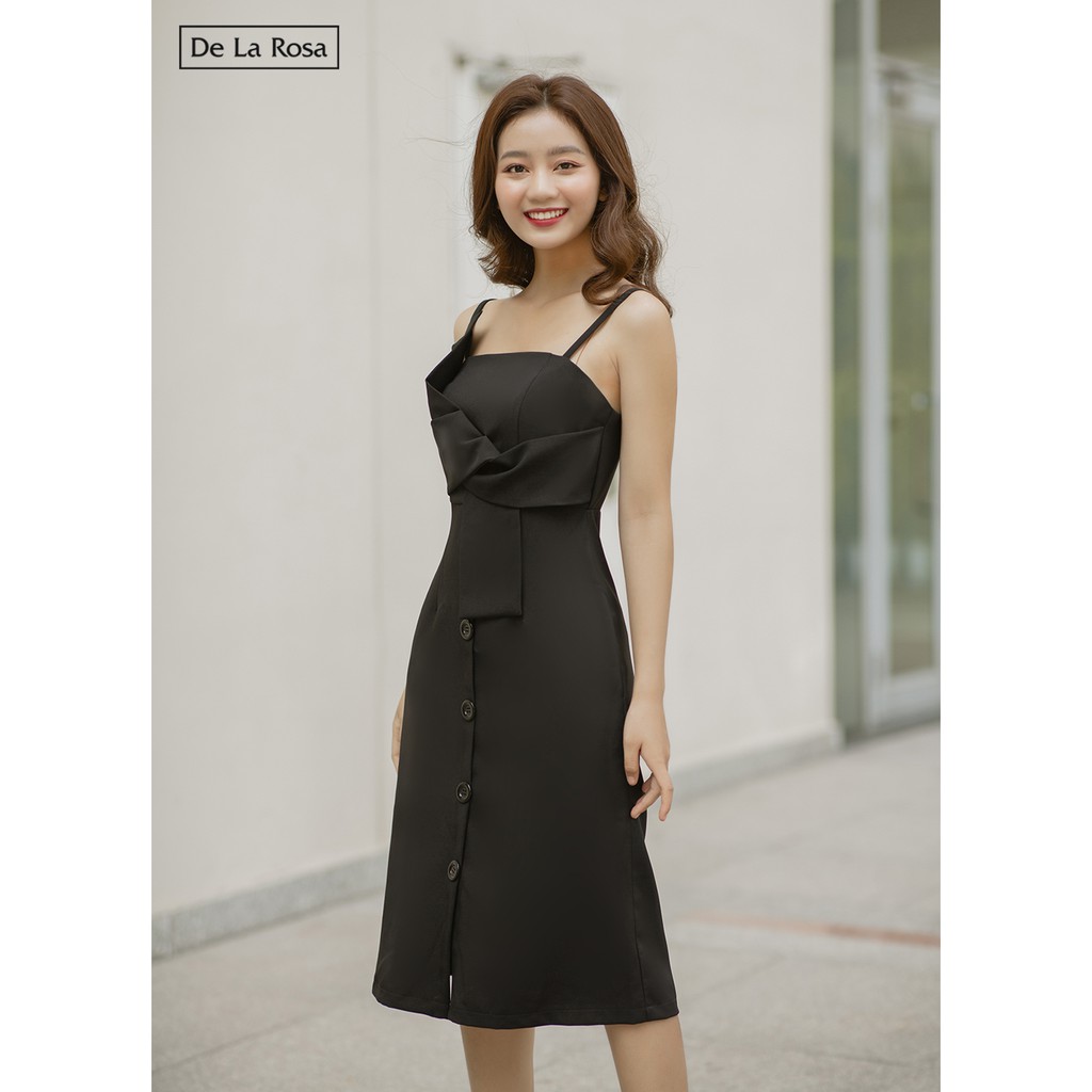 Đầm váy 2 dây dáng suông nơ lớn thiết kế dự tiệc sang trọng - De La Rosa | BigBuy360 - bigbuy360.vn