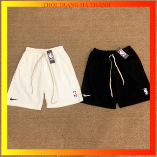 Quần short NBA 2 màu đen+trắng nỉ da cá