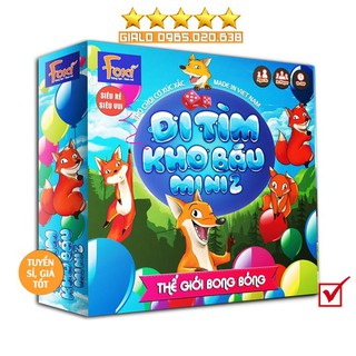 Board game-Đi tìm kho báu mini 2 Foxi-ĐC phát triển tư duy-Dễ chơi-Vui nhộn-Đồ chơi tương tác-Phù hợp với mọi lứa tuổi
