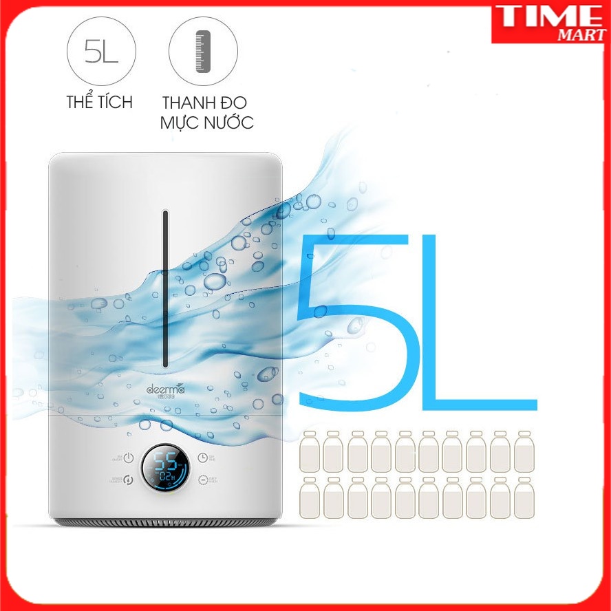 Máy tạo ẩm thông minh Deerma F628s mặt đồng hồ, Máy tạo độ ẩm trong phòng,Bù ẩm cho phòng điều hòa [TIME_MART]