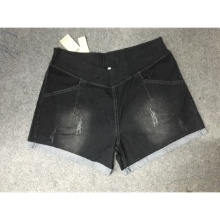 Quần đùi bầu jeans ống rộng QAM3224