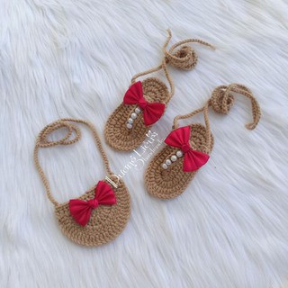 Dép len Sandal cột dây dễ thương cho bé - Dương liễu handmade