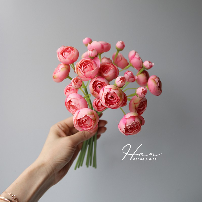 Hoa lụa - Hoa trà khô phụ kiện chụp ảnh - Han flower