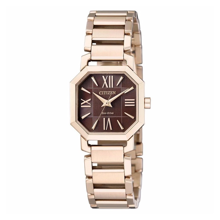 Đồng Hồ Nữ Citizen Dây Thép Không Gỉ EP5892-59W - Mặt Nâu (Sapphire)