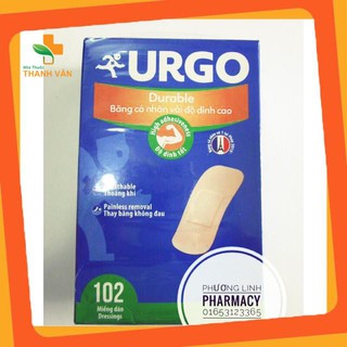 [Chất lượng] Băng cá nhân vải độ dính cao Urgo Durable (102 miếng/hộp) Cao cấp