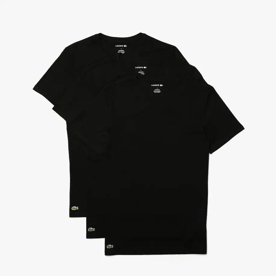 Pack 3 Chiếc Áo Phông Cổ Tim Lacoste TH3374 Chính Hãng