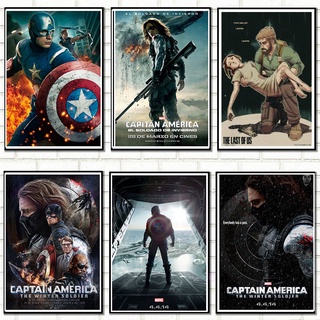 Poster Phim Marvel Dán Tường Trang Trí Phong Cách Retro