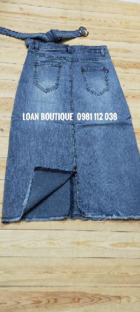 CHÂN VÁY JEAN CHỮ A dáng dài viền cúc_CHÂN VÁY BÒ CHỮ A MẪU MỚI | BigBuy360 - bigbuy360.vn