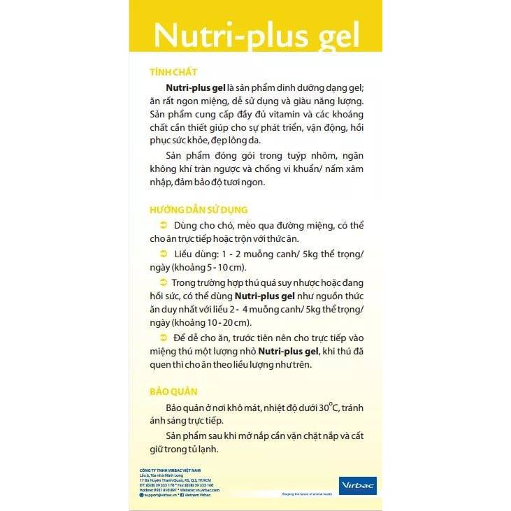 Nutri-Plus Gel - Gel dinh dưỡng bổ sung cho chó, mèo