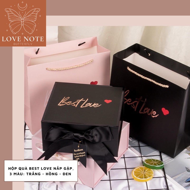 Hộp quà Best Love nắp gập - tặng sinh nhật, valentine 14/2, 8/3 20/10, giáng sinh, noel | BigBuy360 - bigbuy360.vn