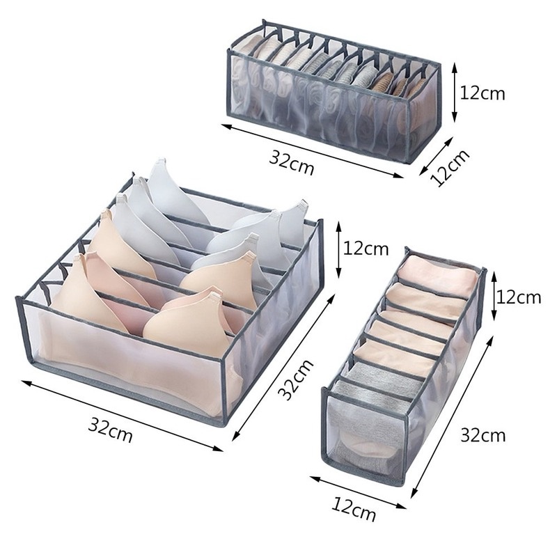 Hộp Đựng Đồ Lót/Vớ/Đồ Lót 6/7/11 Ngăn Tiện Dụng