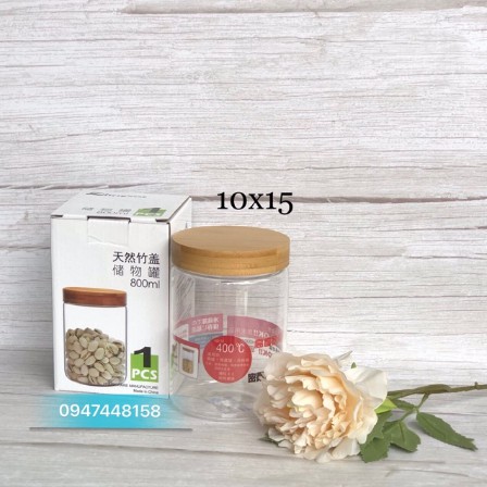 SALE GIÁ SỈ TẠI XƯỞNG LỌ HŨ BÌNH THỦY TINH NẮP GỖ ĐỰNG GIA VỊ CAFE ĐƯỜNG NGUYÊN LIỆU THỰC PHẨM CHỊU NHIỆT CAO CẤP 3 CỠ