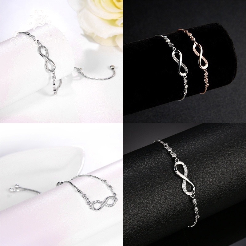 Vòng Đeo Tay Đính Đá Kim Cương May Mắn Có Thể Điều Chỉnh Thời Trang