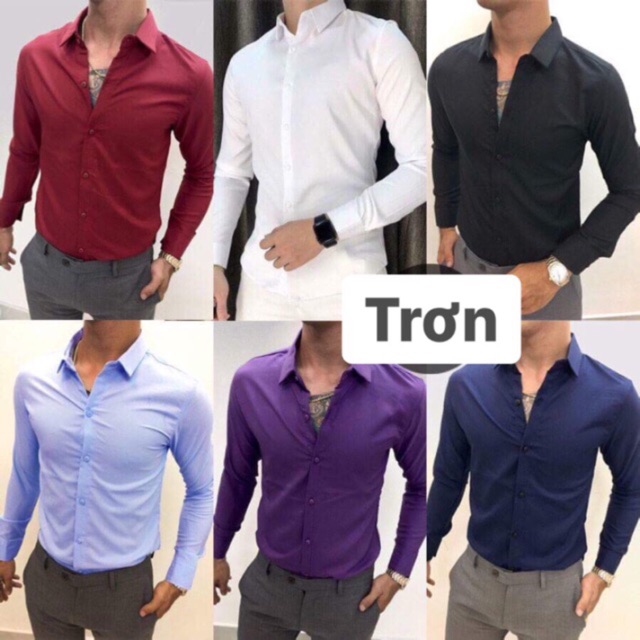 SƠ MI NAM TRƠN LỤA CAM KẾT HÌNH SHOP TỰ CHỤP | BigBuy360 - bigbuy360.vn