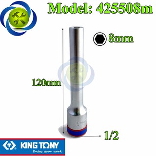 Tuýp 8mm dài 120mm loại 1/2 có 6 cạnh kingtony 425508m