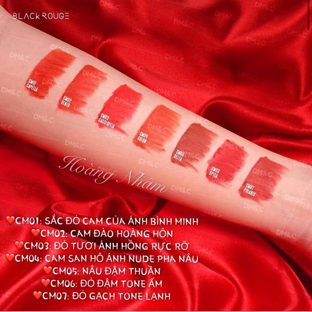 Son kem lì BLACK ROUGE CREAM MATT ROUGE