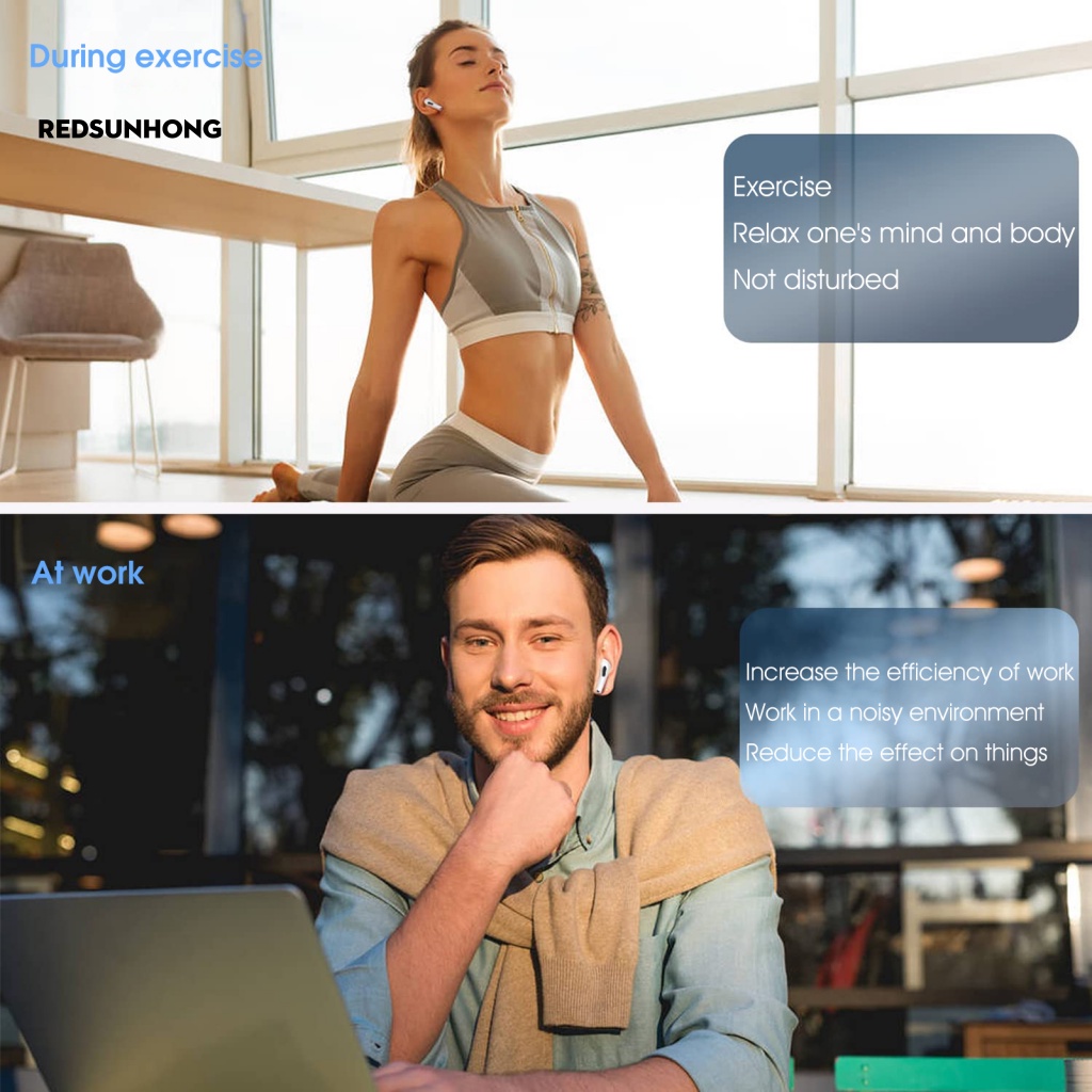 Tai Nghe Bluetooth HiFi Khử Ồn 5.2 Có Thể Sạc Lại