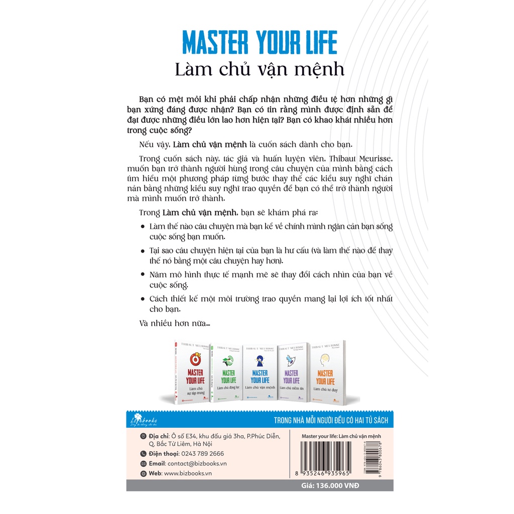 Sách Bizbooks - Master your life - Làm chủ vận mệnh