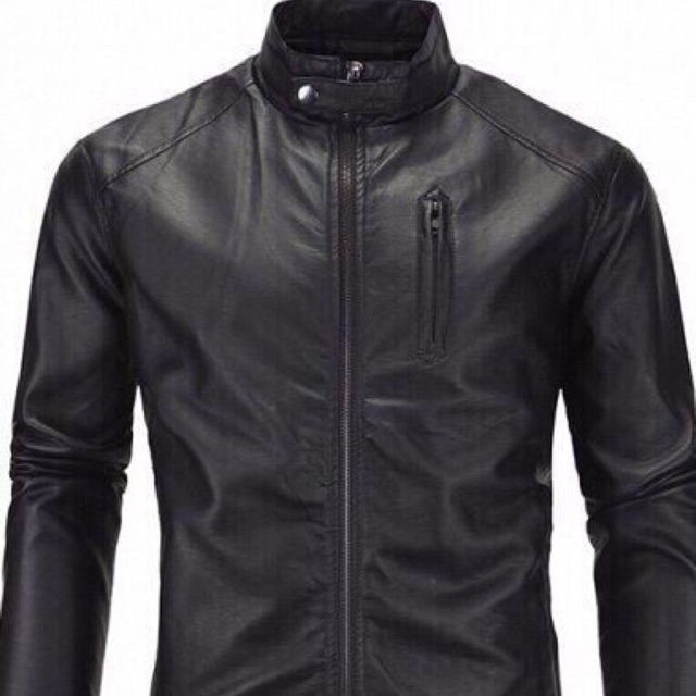 Áo khoác da túi trên