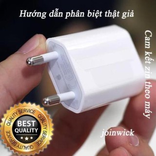 Củ sạc ip chân tròn zin máy iPhone 7/7 Plus, iPhone 8/8 Plus, iPhone X, iPhone XS/XS Max seal sạc nhanh 5v - 2.1A