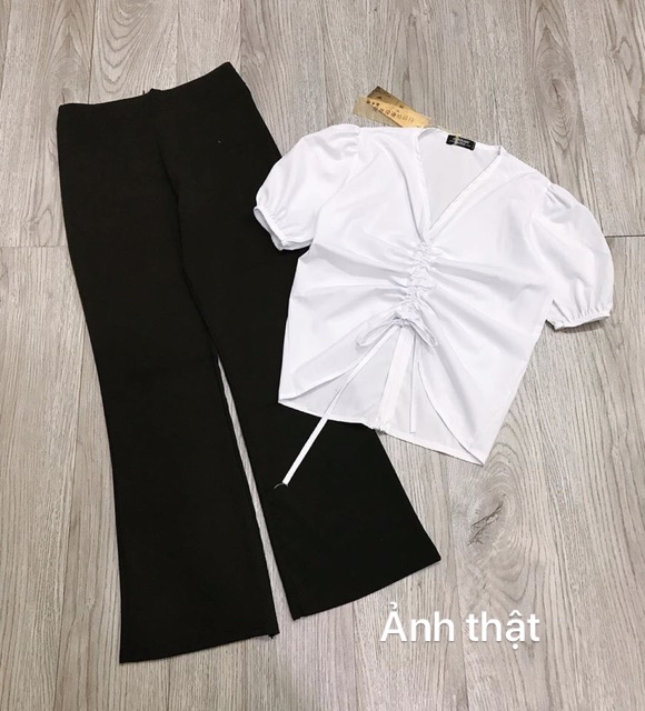 Set áo nhúm + quần ống rộng | BigBuy360 - bigbuy360.vn