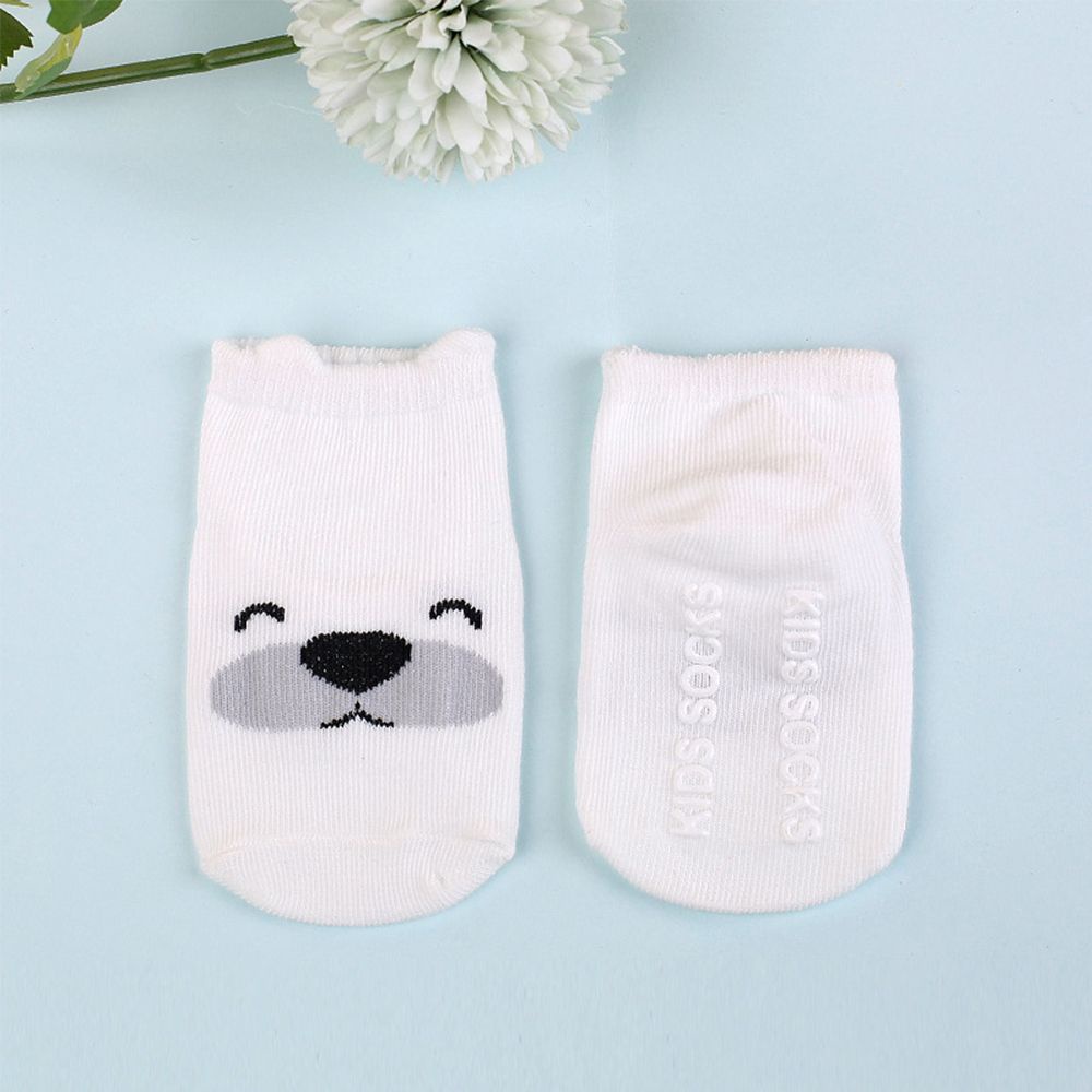 Đôi tất cotton ngắn chống trượt họa tiết hoạt hình dễ thương dành cho bé trai/ bé gái
