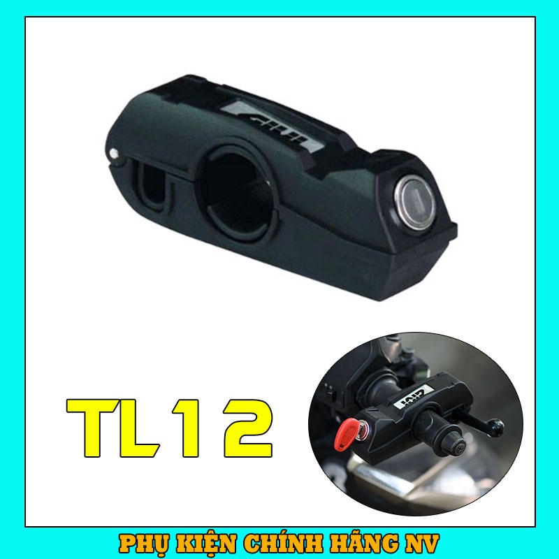 Ổ khoá chống trộm xe máy GIVI TL12, khoá tay thắng, tay phanh chống trộm hợp kim cao cấp chính hãng