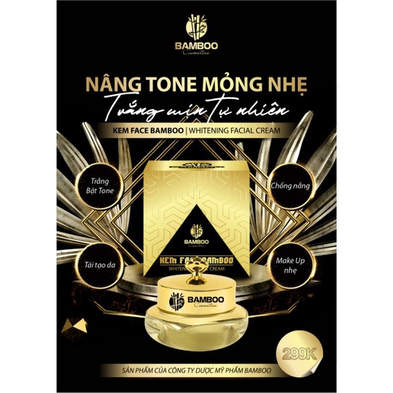 Kem face bamboo, trắng da, mờ thâm nám