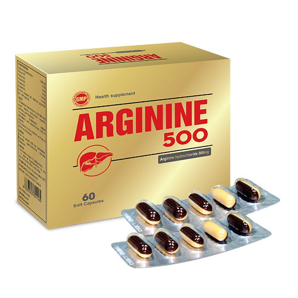Arginine 500 – Hỗ trợ tăng cường chức năng gan, giải độc gan, bảo vệ tế bào gan (Hộp 60 viên)