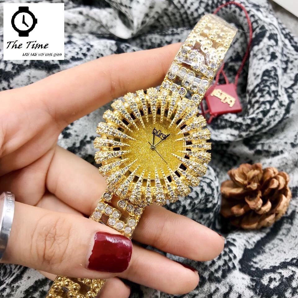 ( Sẵn 6 màu ) Đồng Hồ Nữ Burgi Crystal Accented Sparkling Dial Women's Watch #BUR054 Case 41mm. 3ATM | BigBuy360 - bigbuy360.vn