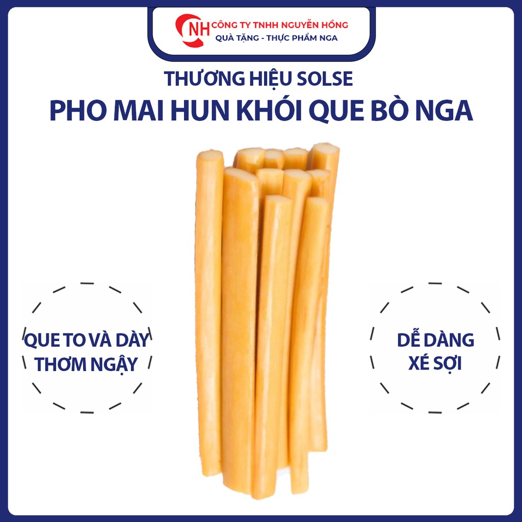 Phô Mai Que Xông Khói Solse Bò 100g, Phô Mai Que Hun Khói Đồ Nga Nguyễn Hồng