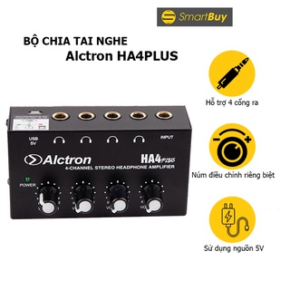 Bộ chia tai nghe Alctron HA4PLUS - Hàng chính hãng