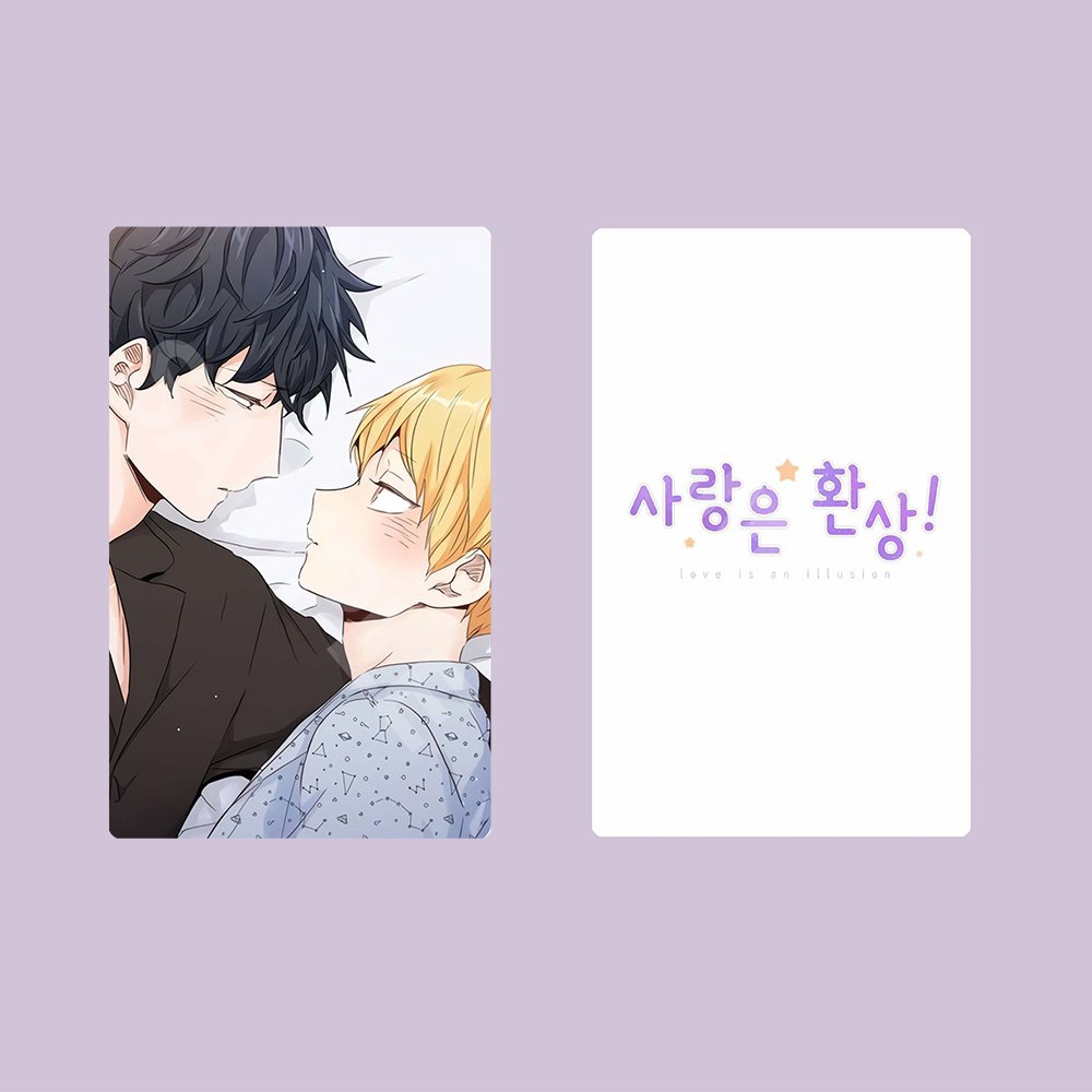 Ảnh thẻ in hình LOVE IS AN ILLUSION manhwa BL card bo góc viền 5*8cm anime chibi xinh xắn sưu tầm