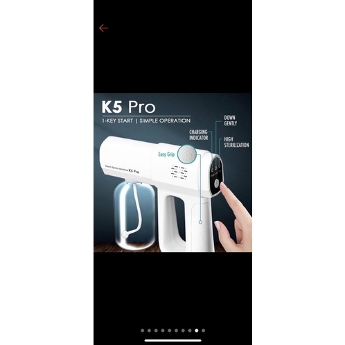 [XẢ KHO] Máy xịt khuẩn K5 PRO 8 tia, Máy khử khuẩn nano phun cồn diệt khuẩn. Giá rẻ