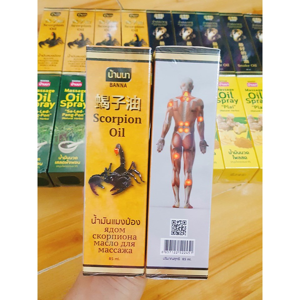 Dầu Massage Banna Oil Spray Natural Herbs Thái Lan 85ml