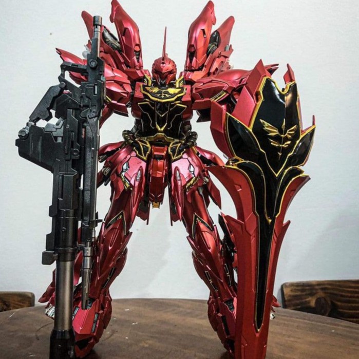 [Hàng sơn sẵn] Mô hình MG sinanju bandai + giáp Takumi được ráp và sơn màu kim loại metalic