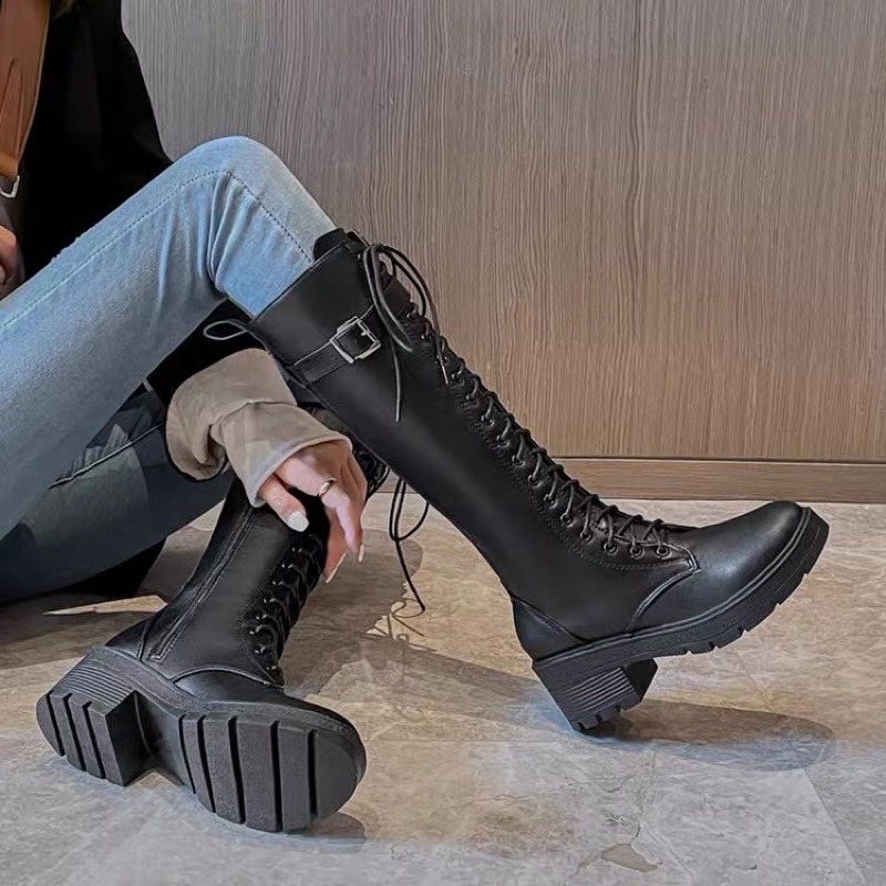 Giày Boost Đan Dây Có Đai Cao Bồi