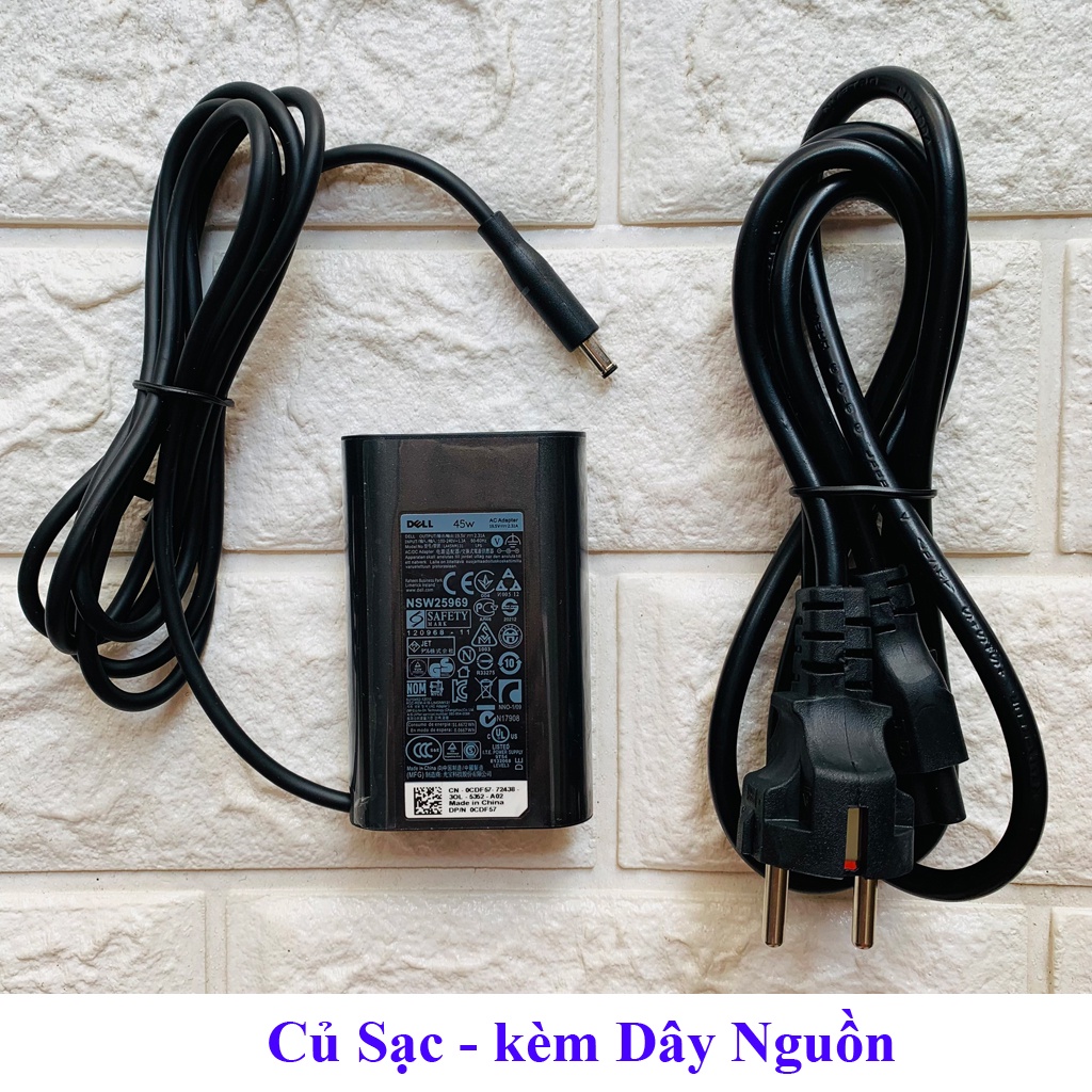 Sạc Laptop Dell Oval 19.5V 2.31A 45W chân kim nhỏ - XPS 13 (Dell Ovan 45w)