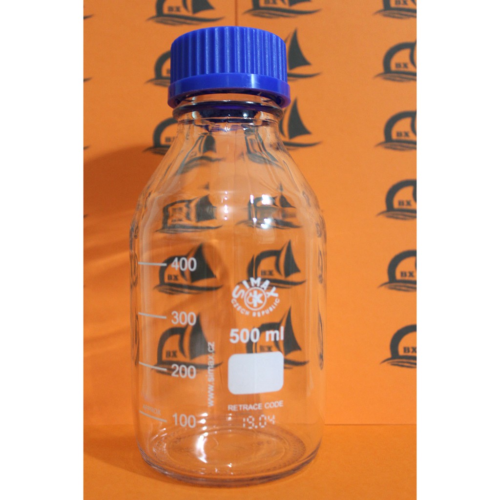 Chai trung tính thủy tinh nút vặn 500ml