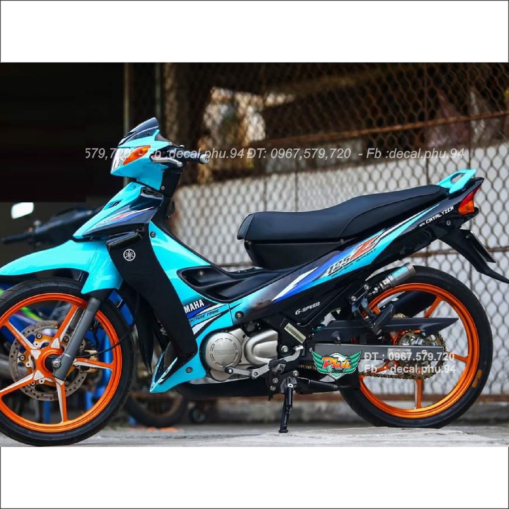 Tem rời Yaz 125 xanh đen (L)
