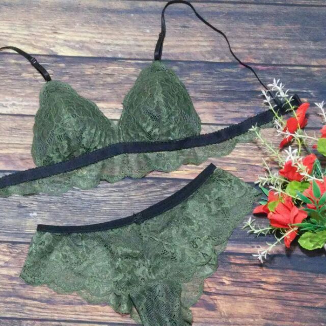 Áo lót bralette rêu dễ thương