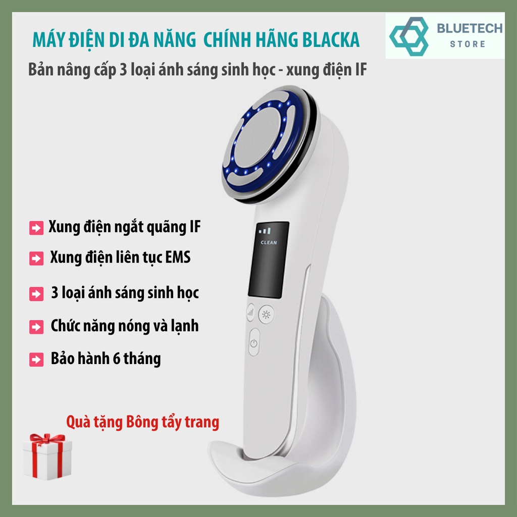 Máy massage mặt nóng lạnh CHÍNH HÃNG Bản nâng cấp 2022, Búa Điện Di Đẩy sâu tinh chất, trị liệu 3 ánh sáng sinh học